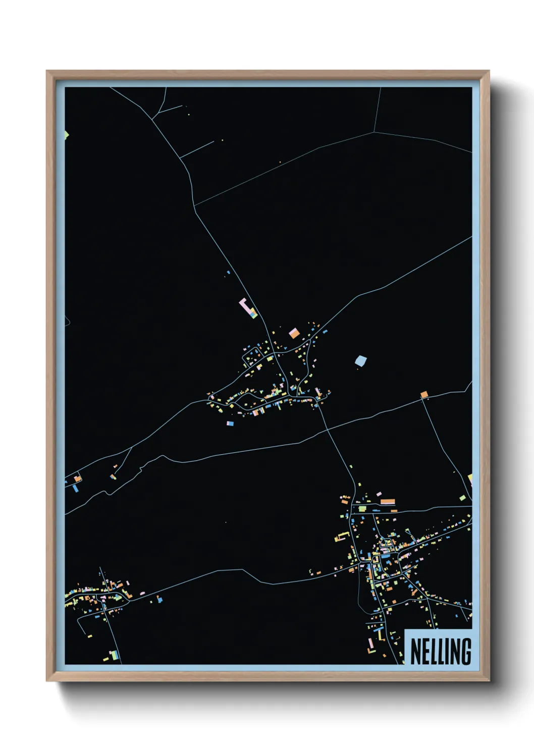 Une affiche de carte sur Nelling