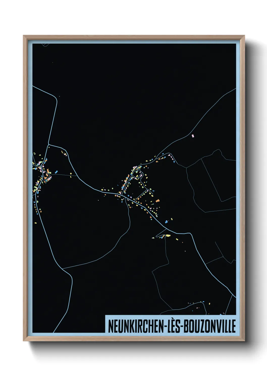 Un poster carteNeunkirchen-lès-Bouzonville