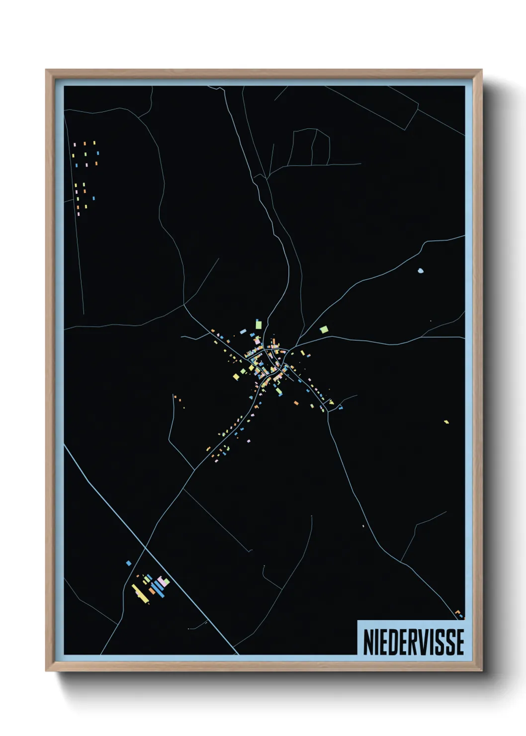 Une affiche de carte sur Niedervisse