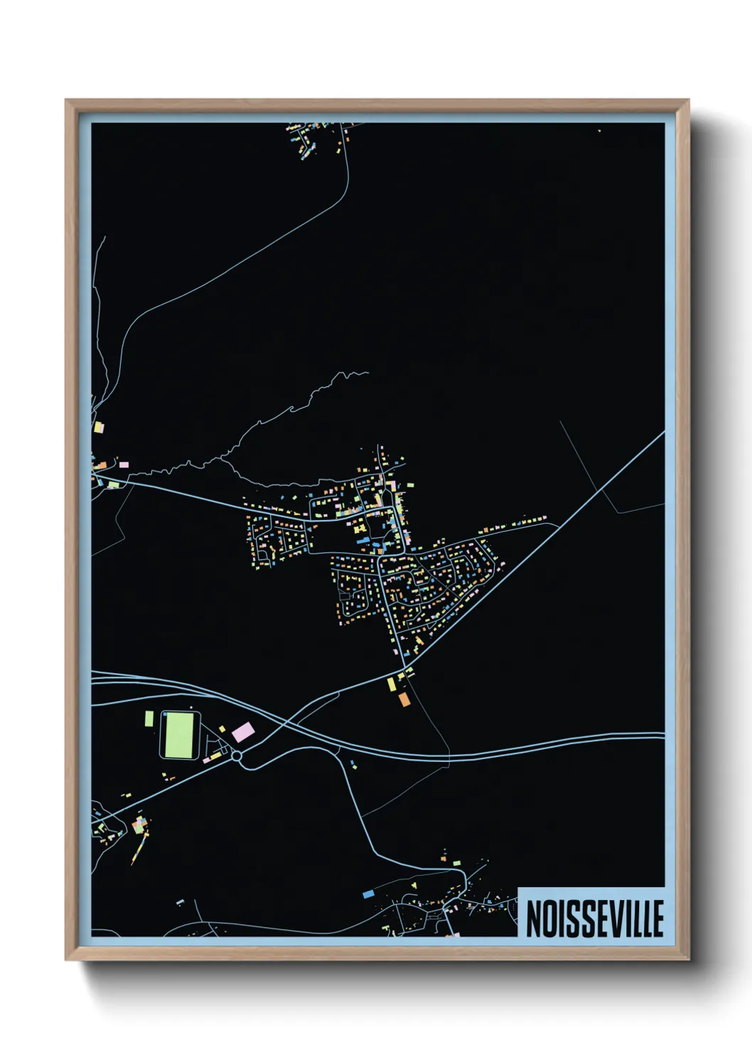 Une affiche de carte sur Noisseville