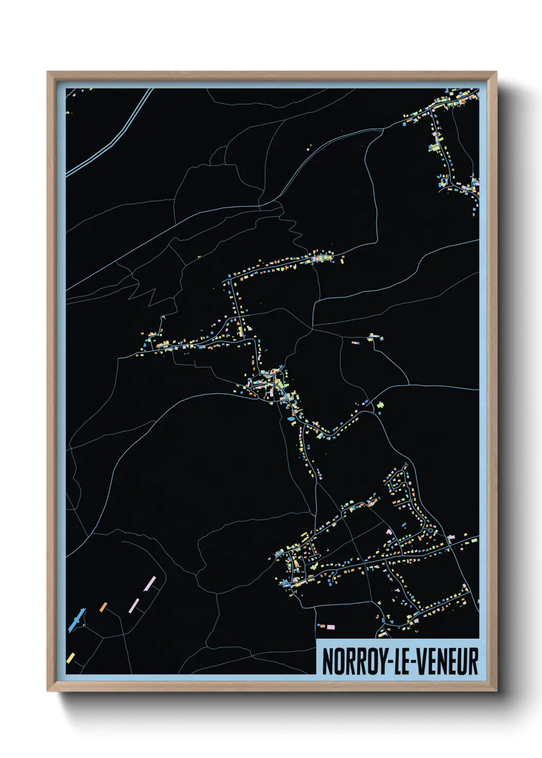 Une affiche de carte sur Norroy-le-Veneur