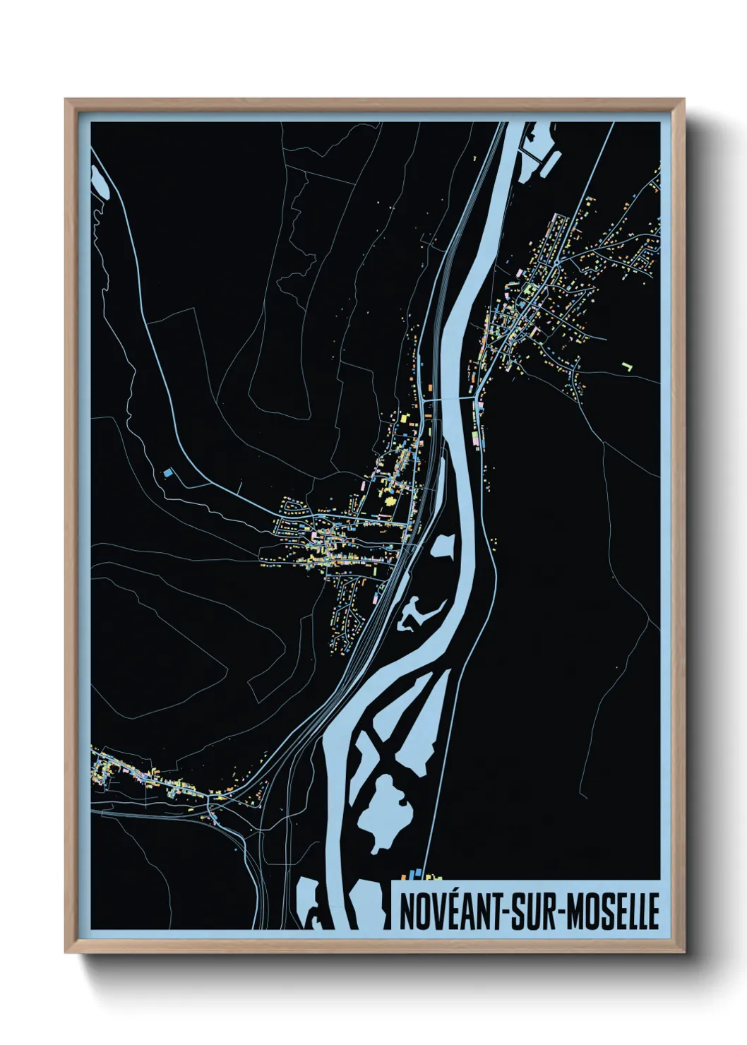 Une affiche de carte sur Novéant-sur-Moselle