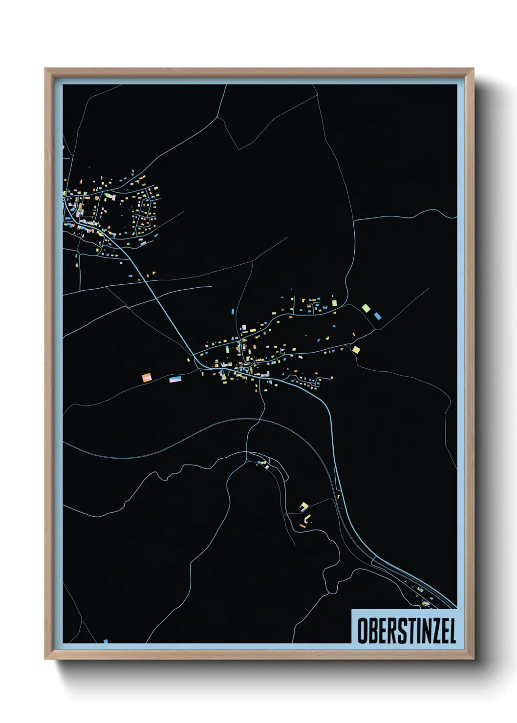 Une affiche de carte sur Oberstinzel