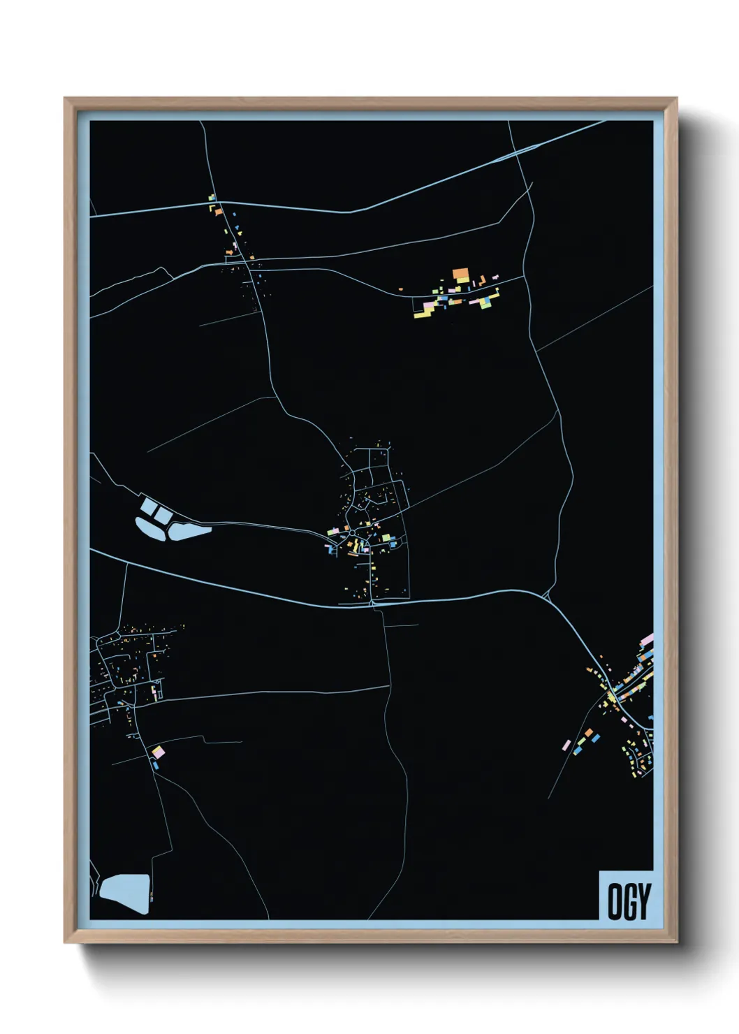 Une affiche de carte sur Ogy