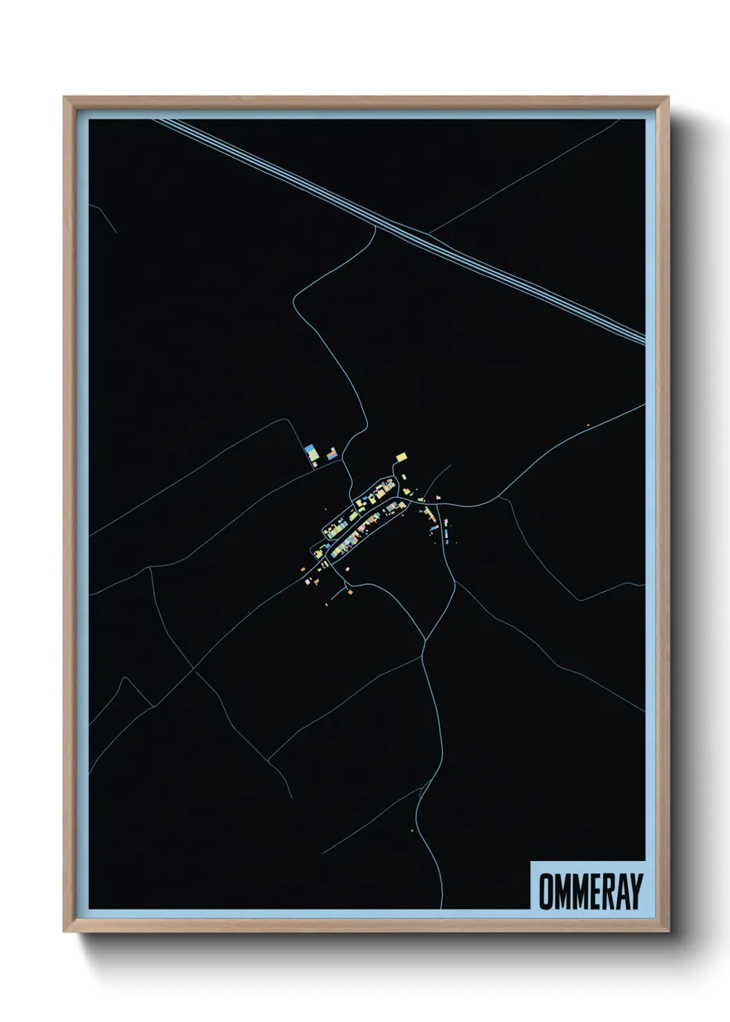 Une affiche de carte sur Ommeray