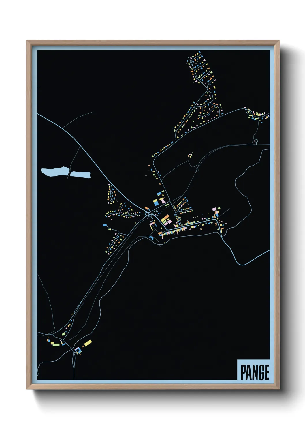 Une affiche de carte sur Pange