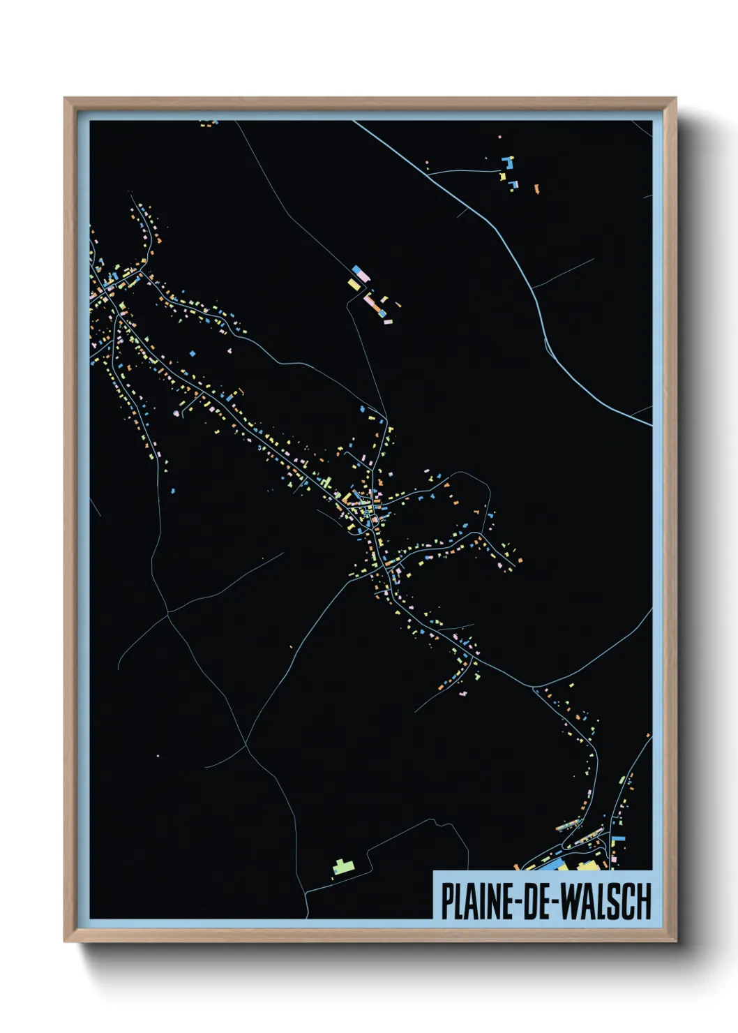 Une affiche de carte sur Plaine-de-Walsch