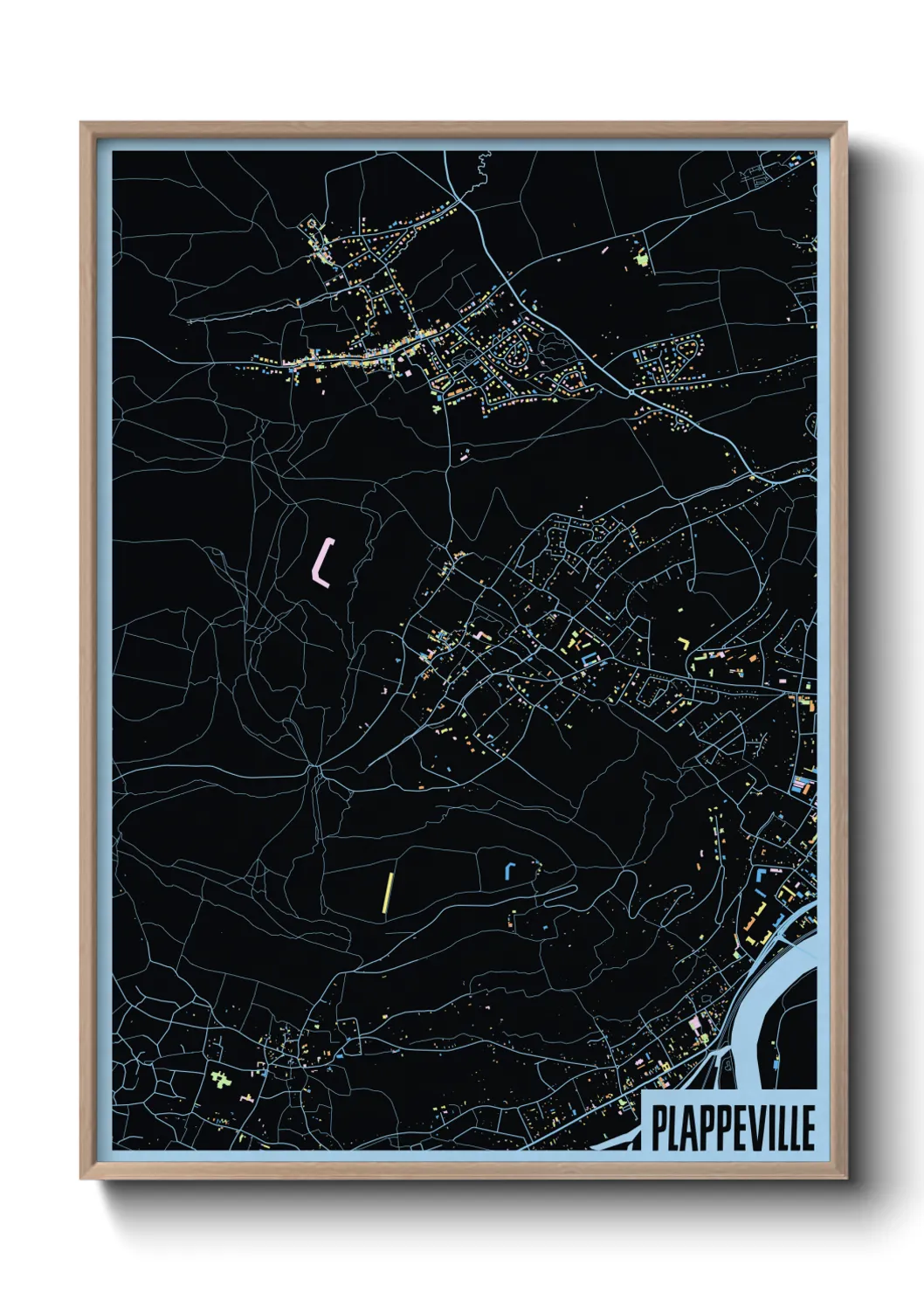 Une affiche de carte sur Plappeville