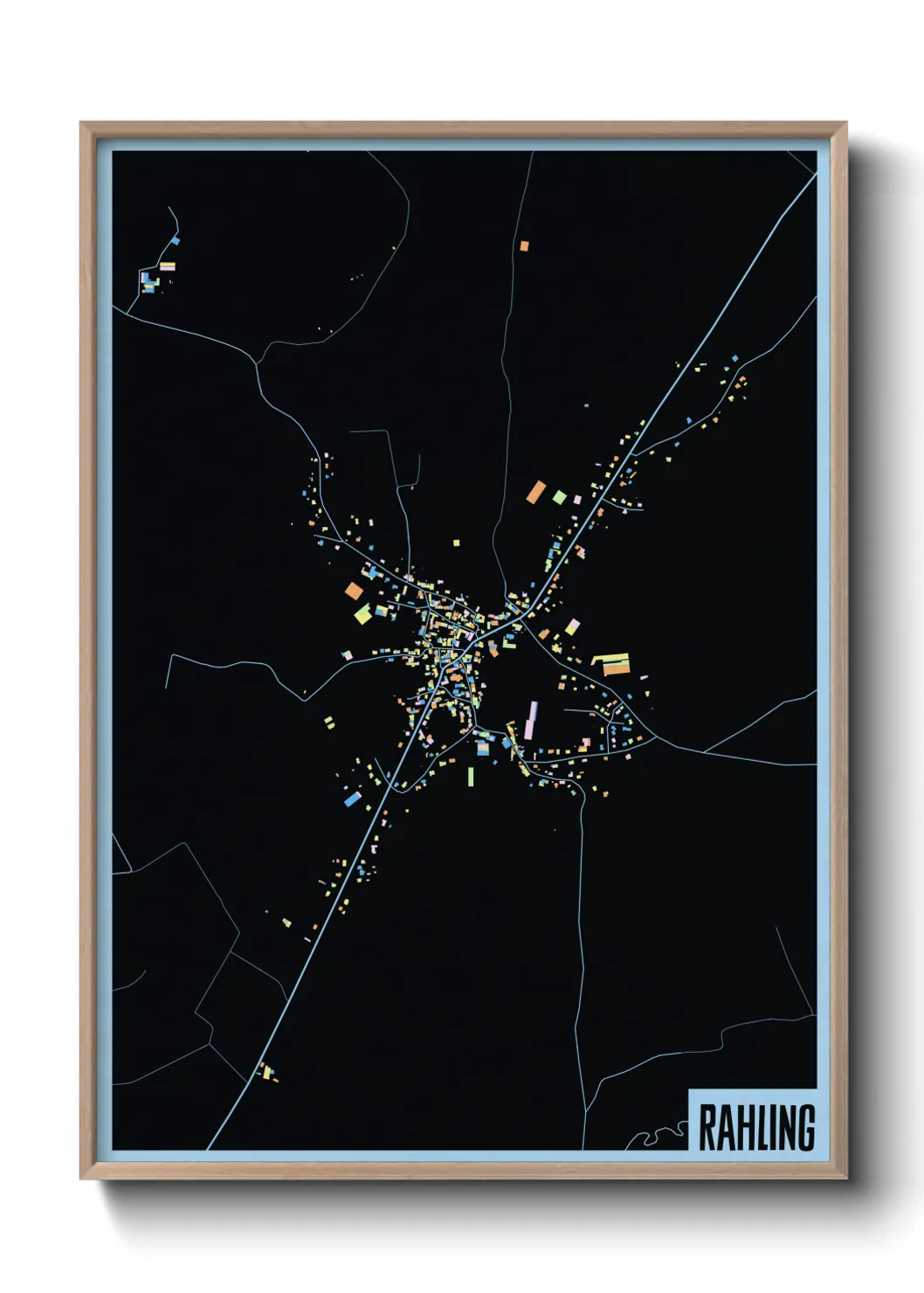 Une affiche de carte sur Rahling