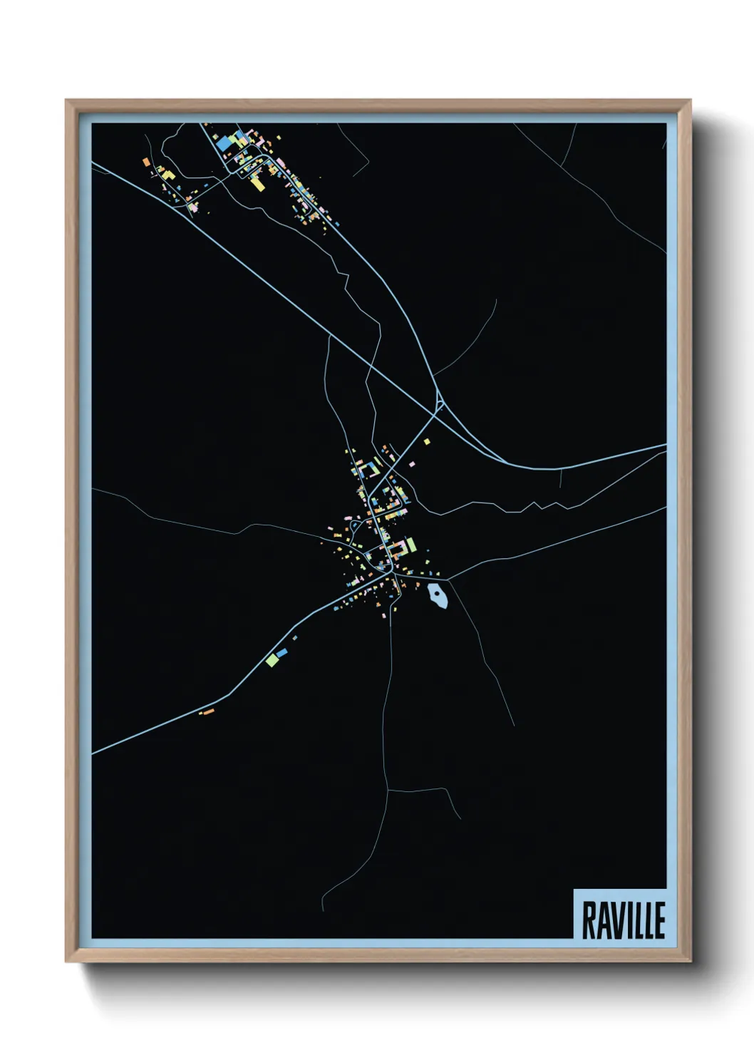 Une affiche de carte sur Raville