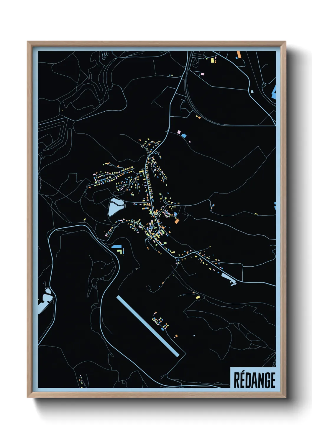 Une affiche de carte sur Rédange