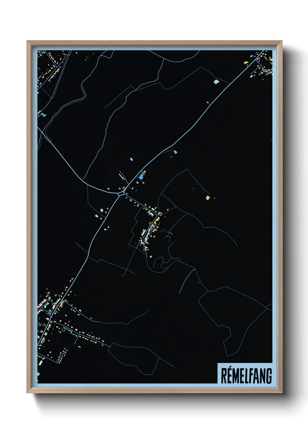 Une affiche de carte sur Rémelfang