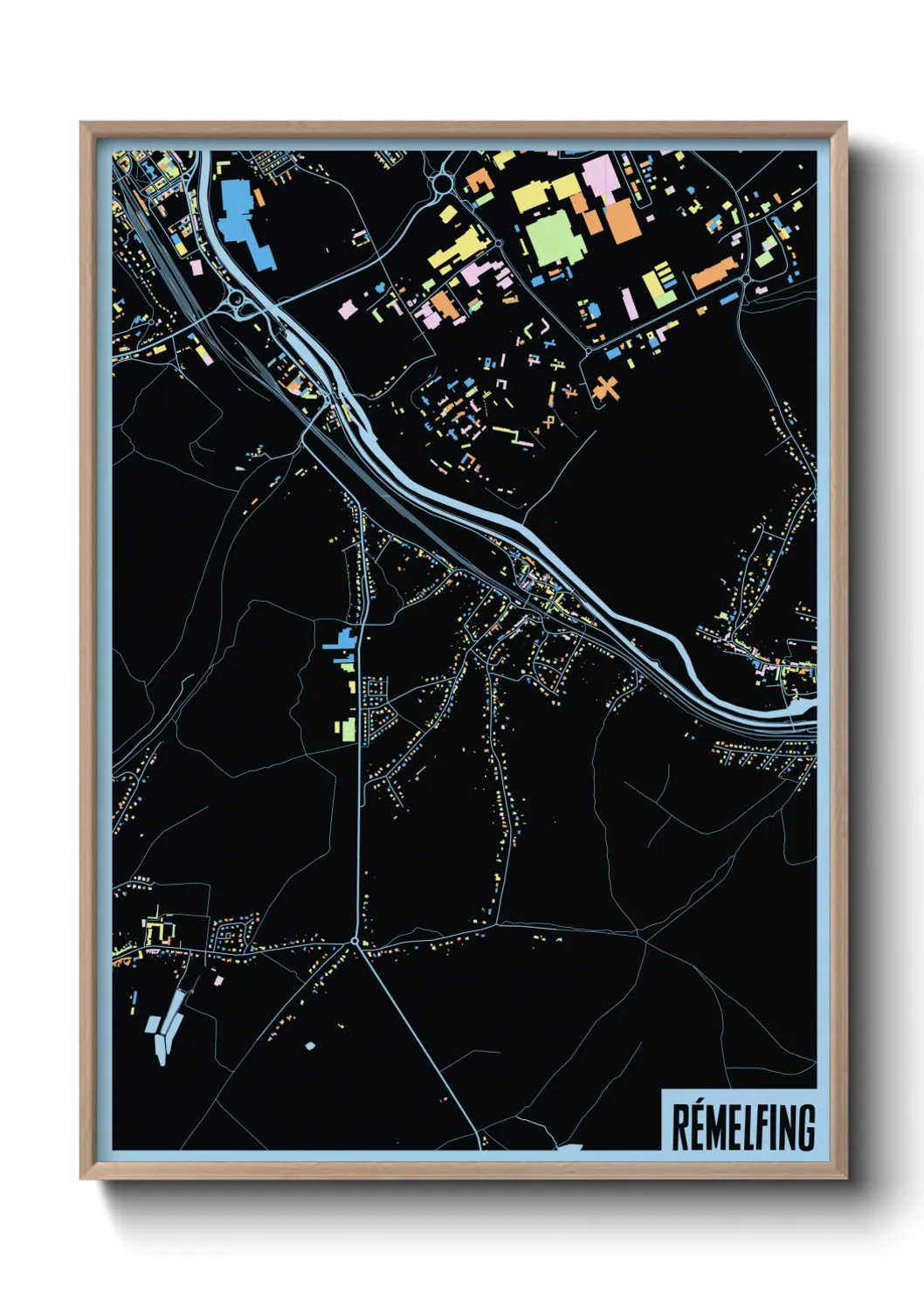 Une affiche de carte sur Rémelfing