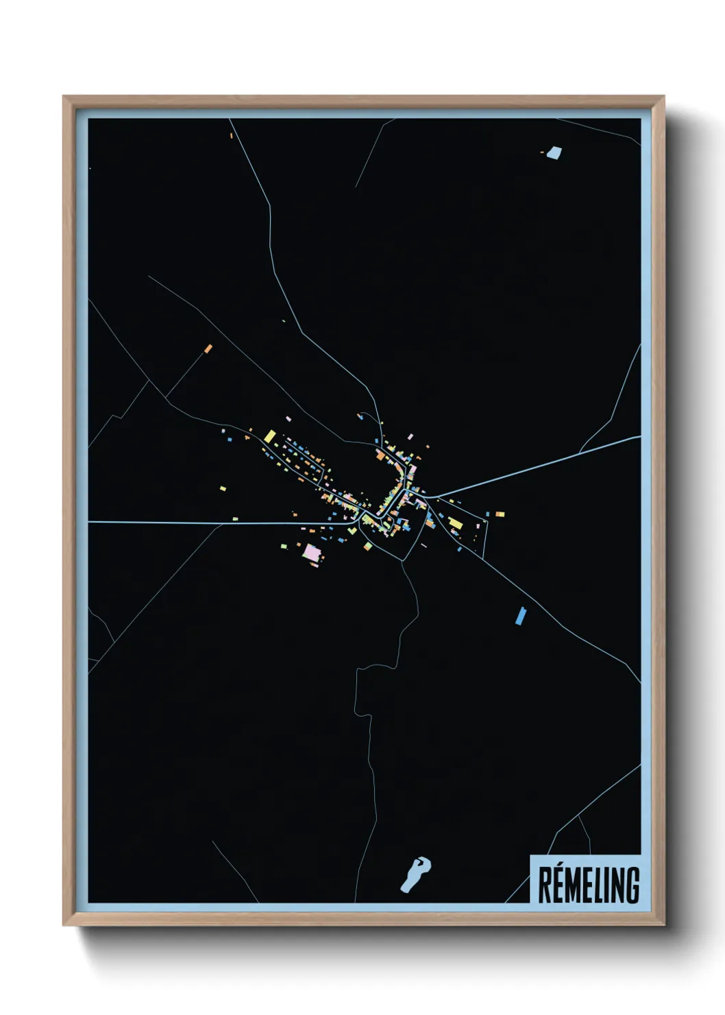 Une affiche de carte sur Rémeling