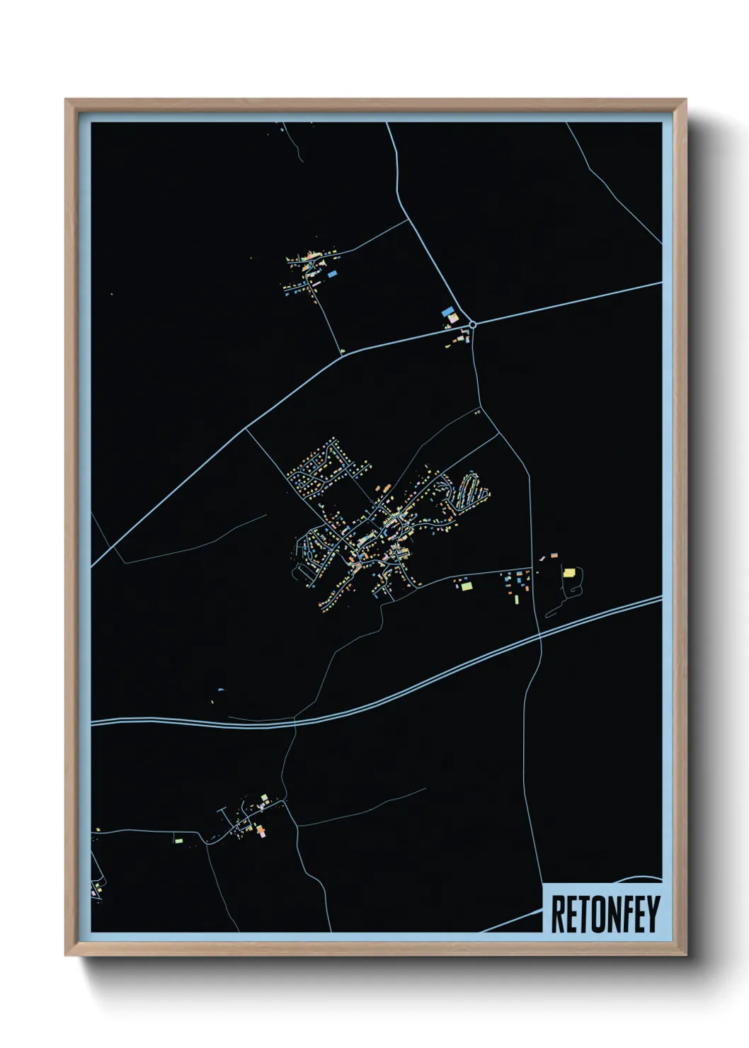 Une affiche de carte sur Retonfey