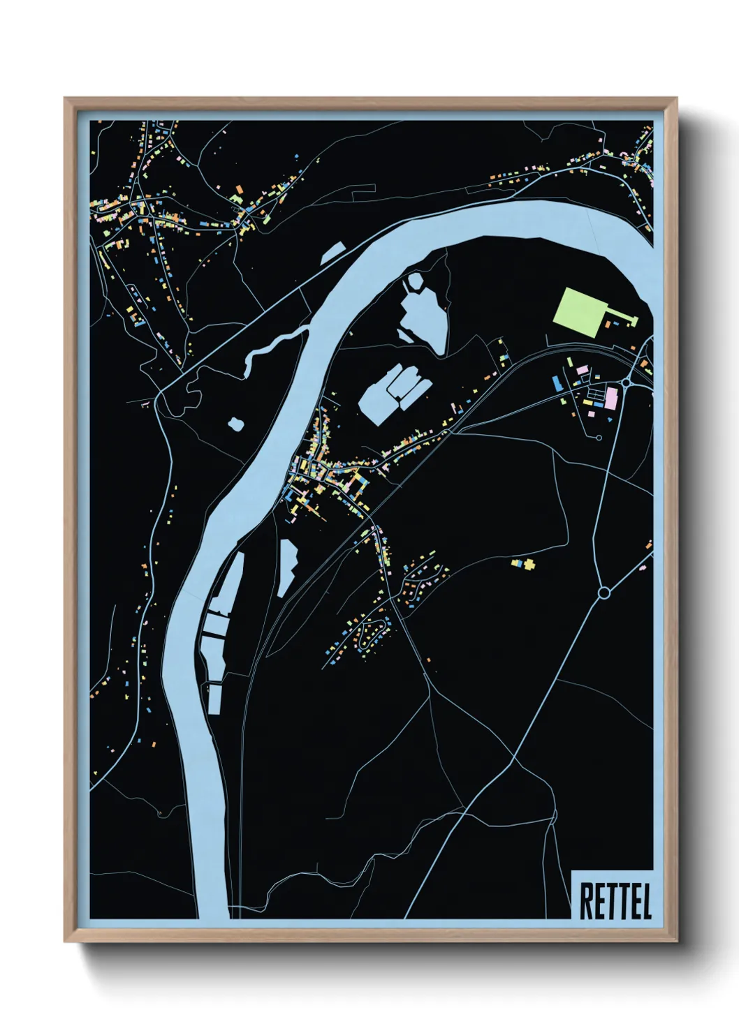 Une affiche de carte sur Rettel