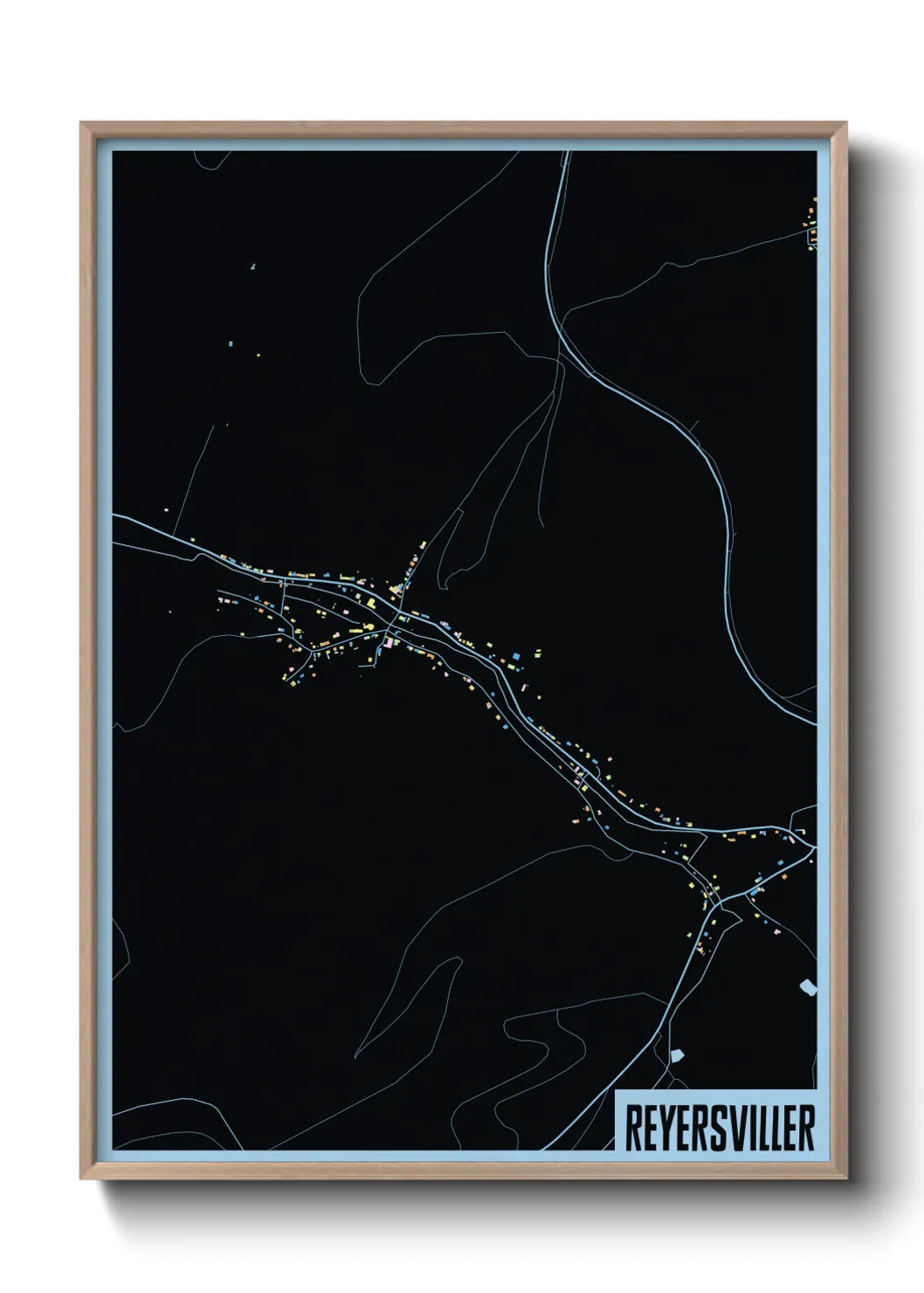 Une affiche de carte sur Reyersviller