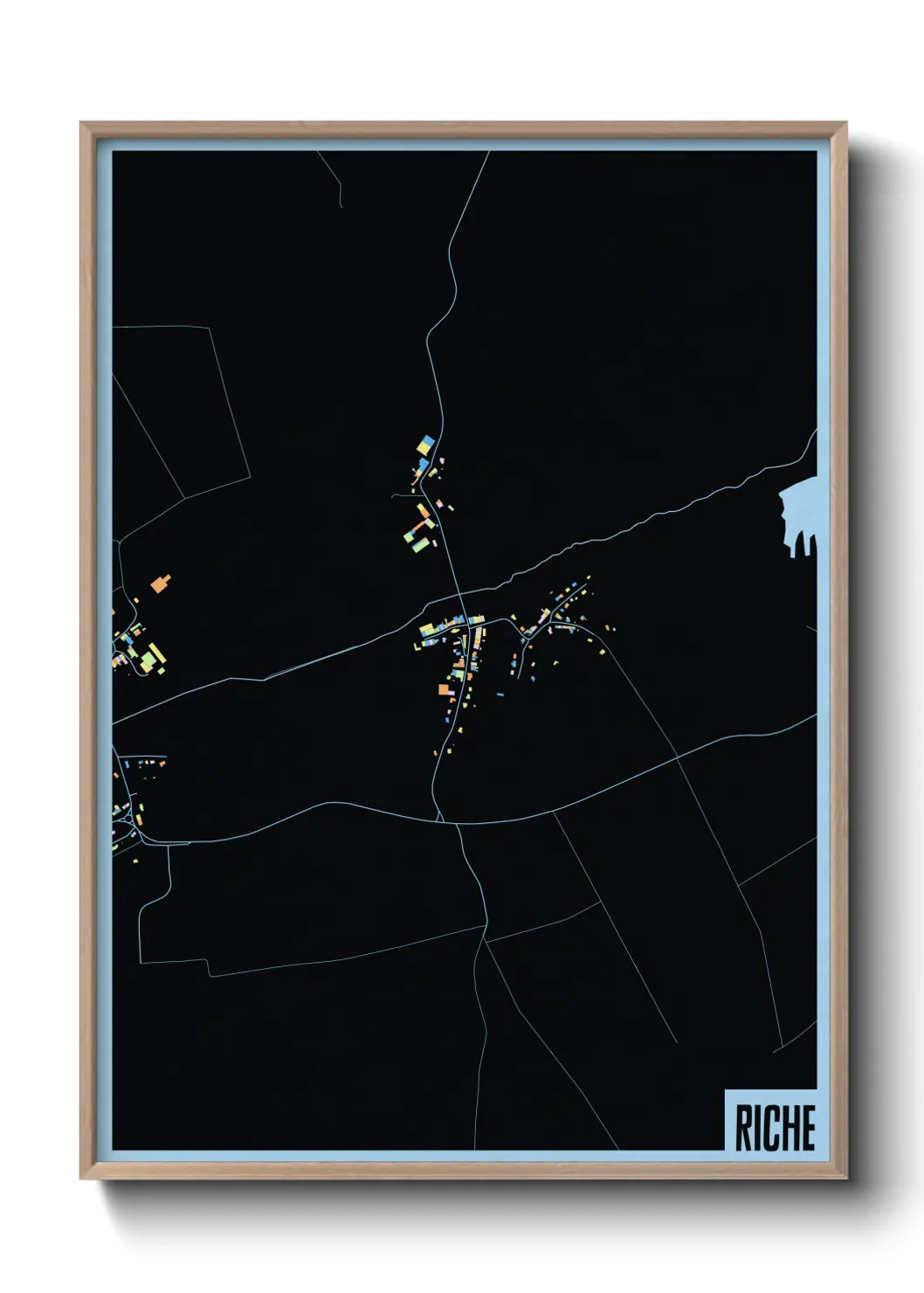 Une affiche de carte sur Riche