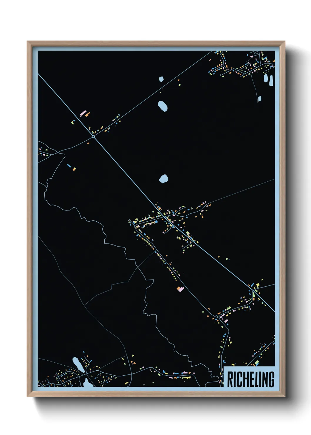 Une affiche de carte sur Richeling