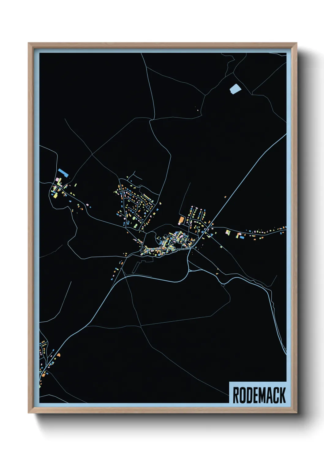 Une affiche de carte sur Rodemack