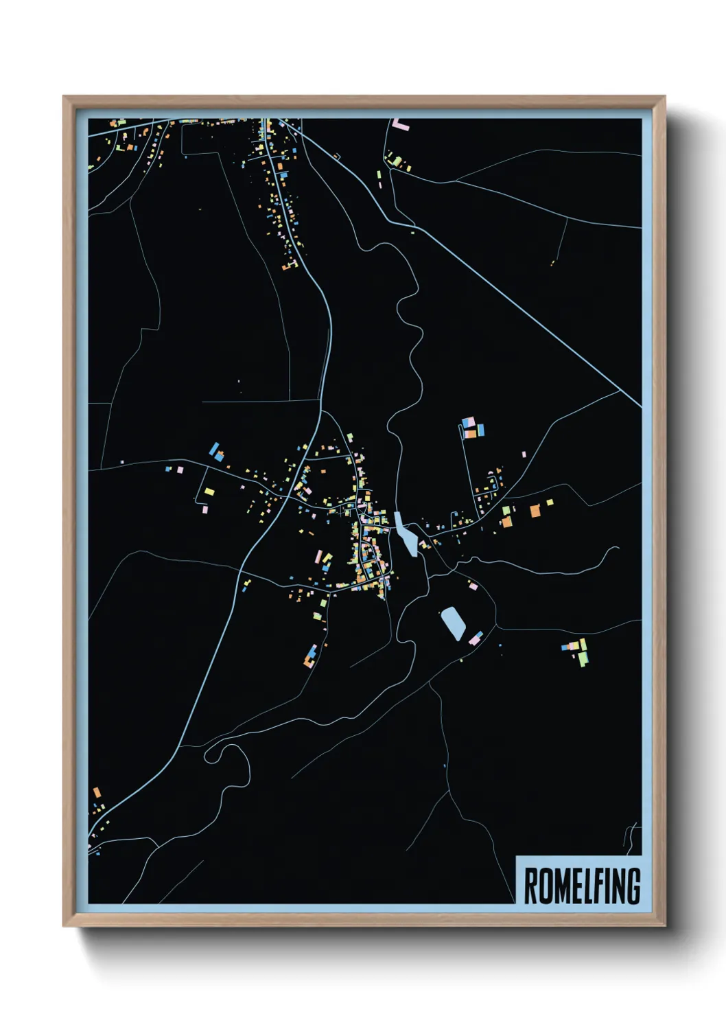 Une affiche de carte sur Romelfing