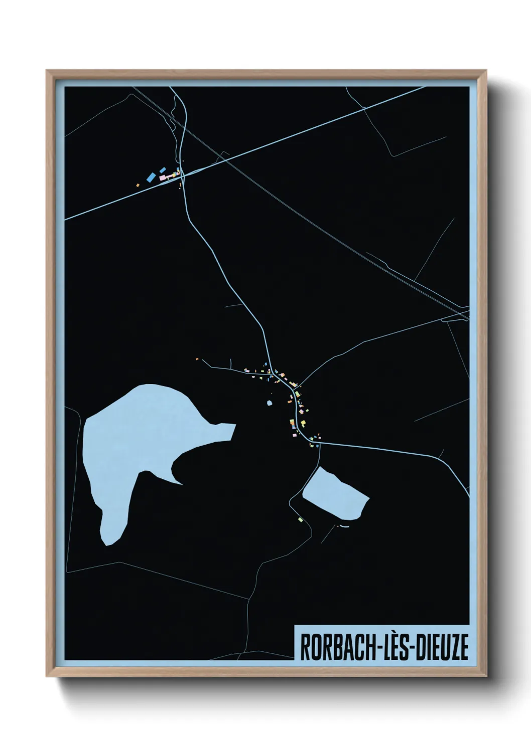 Une affiche de carte sur Rorbach-lès-Dieuze