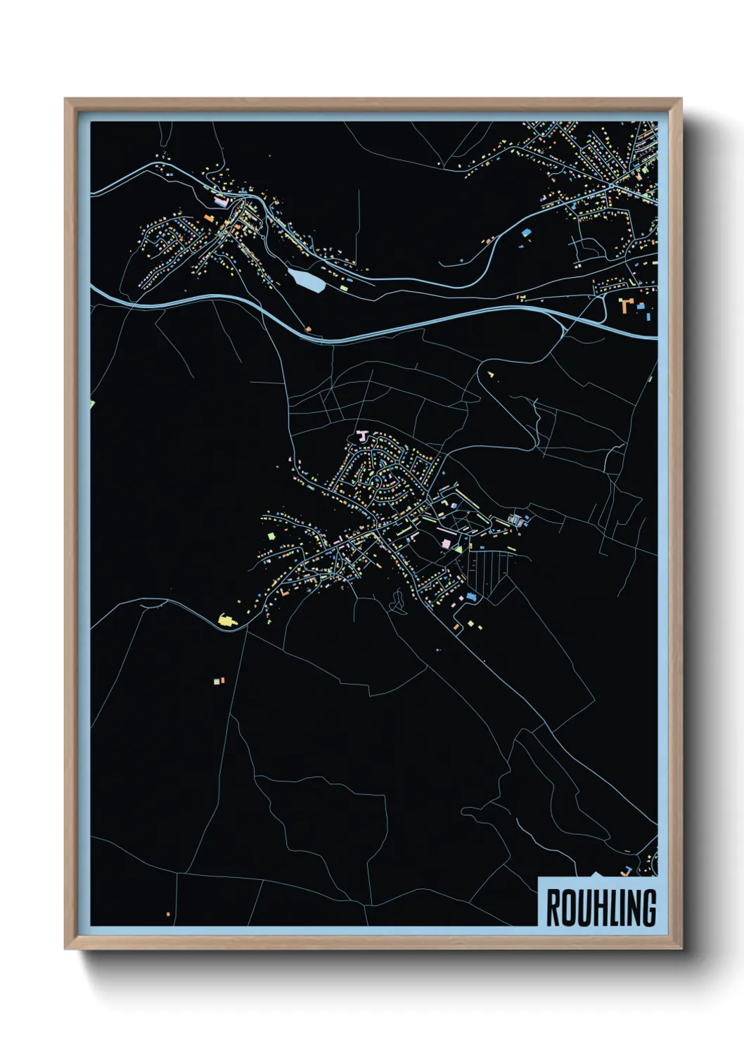 Une affiche de carte sur Rouhling