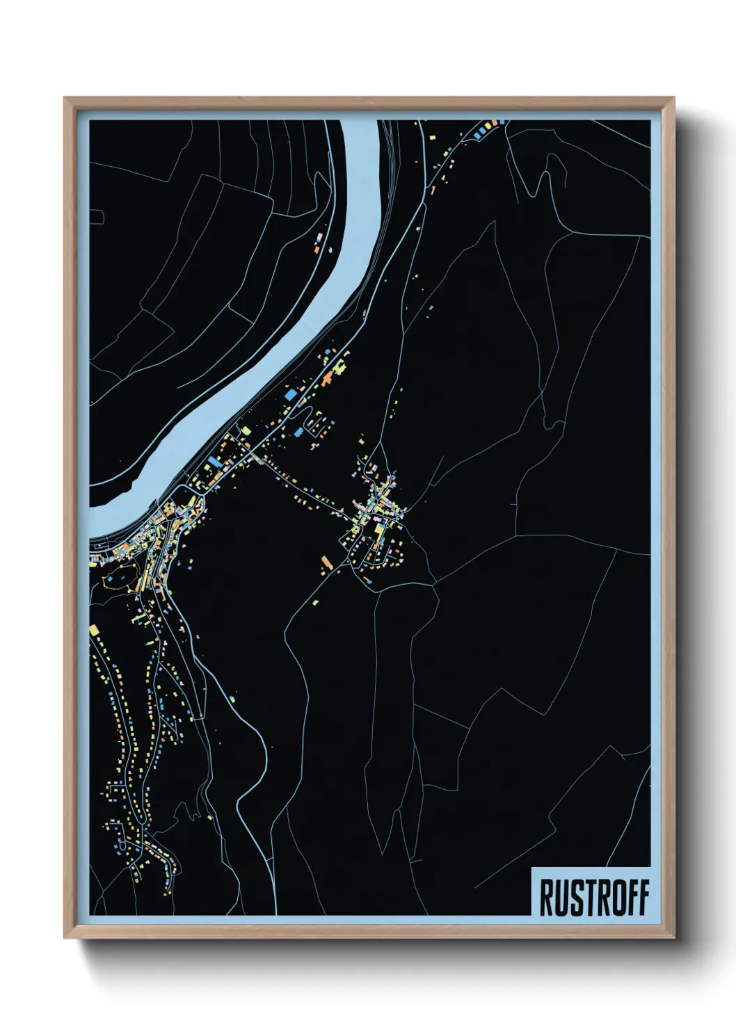 Une affiche de carte sur Rustroff