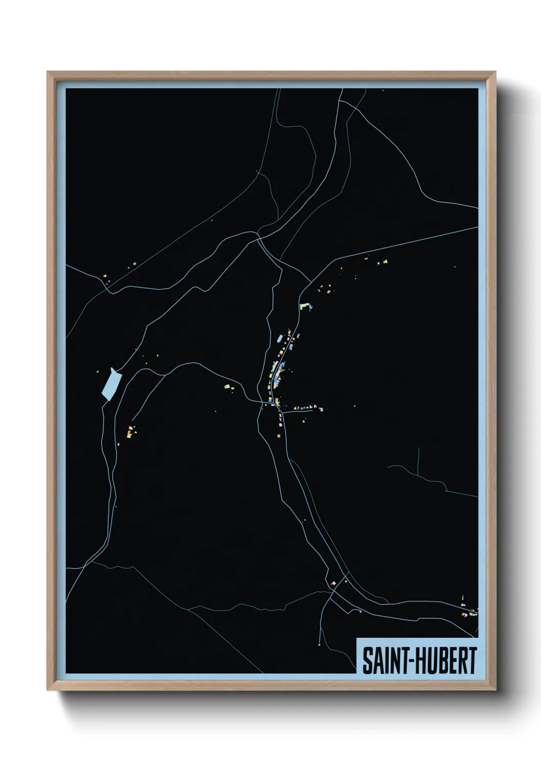 Une affiche de carte sur Saint-Hubert