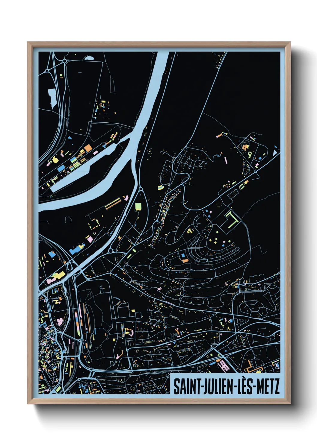 Un poster carteSaint-Julien-lès-Metz