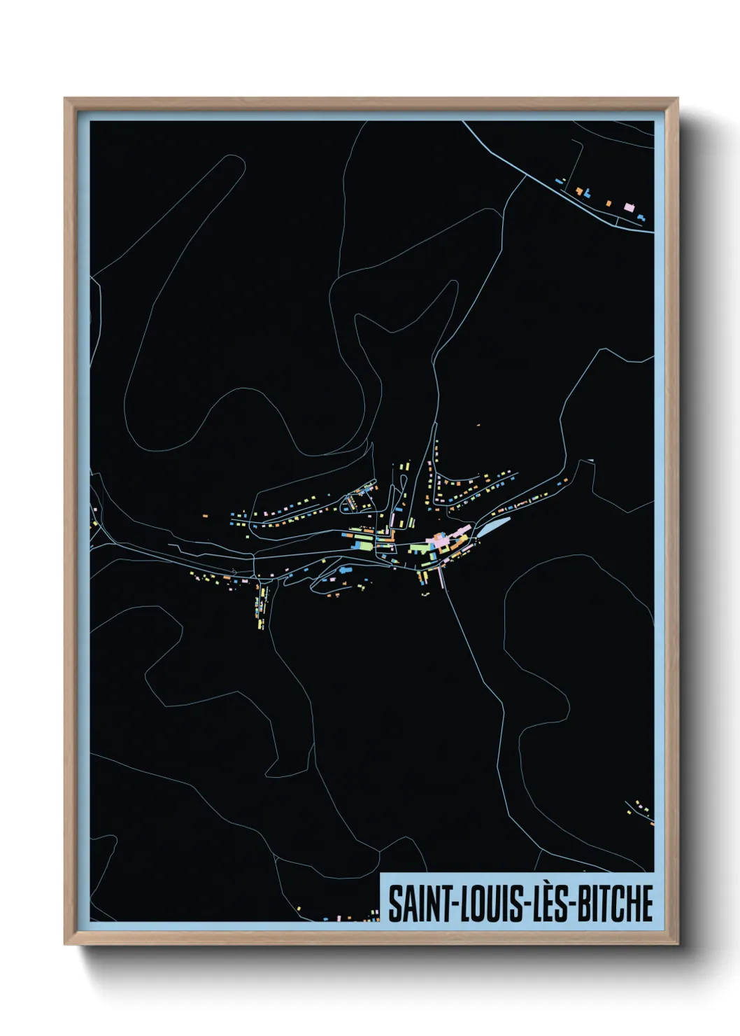 Une affiche de carte sur Saint-Louis-lès-Bitche