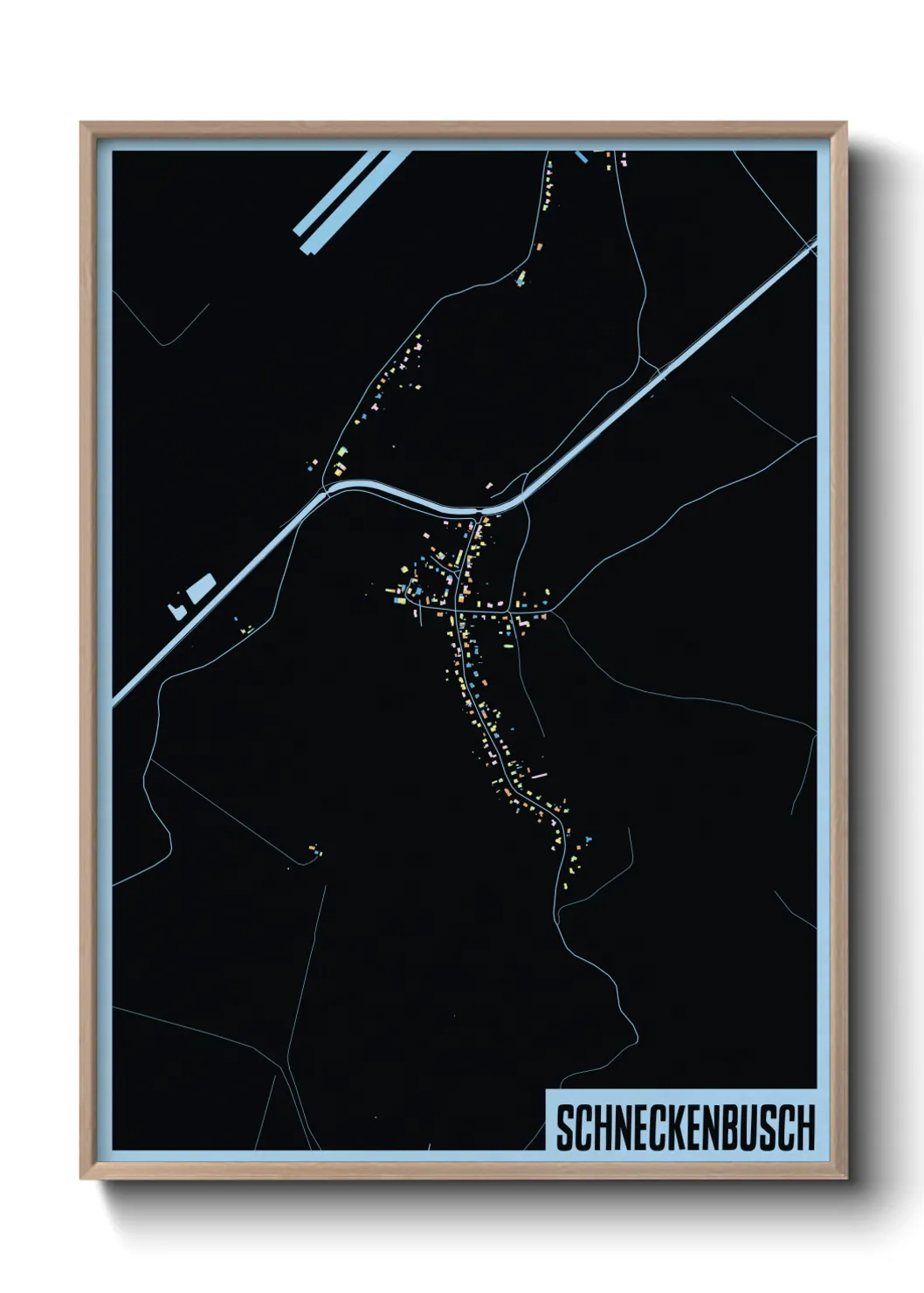 Une affiche de carte sur Schneckenbusch