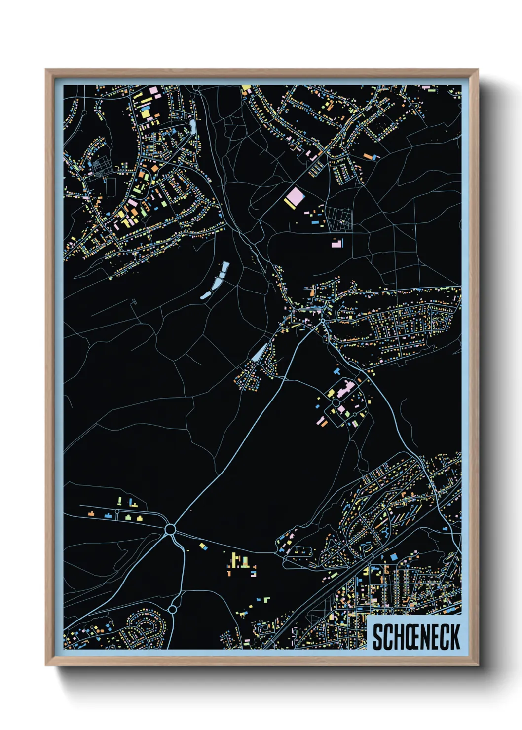 Une affiche de carte sur Schœneck