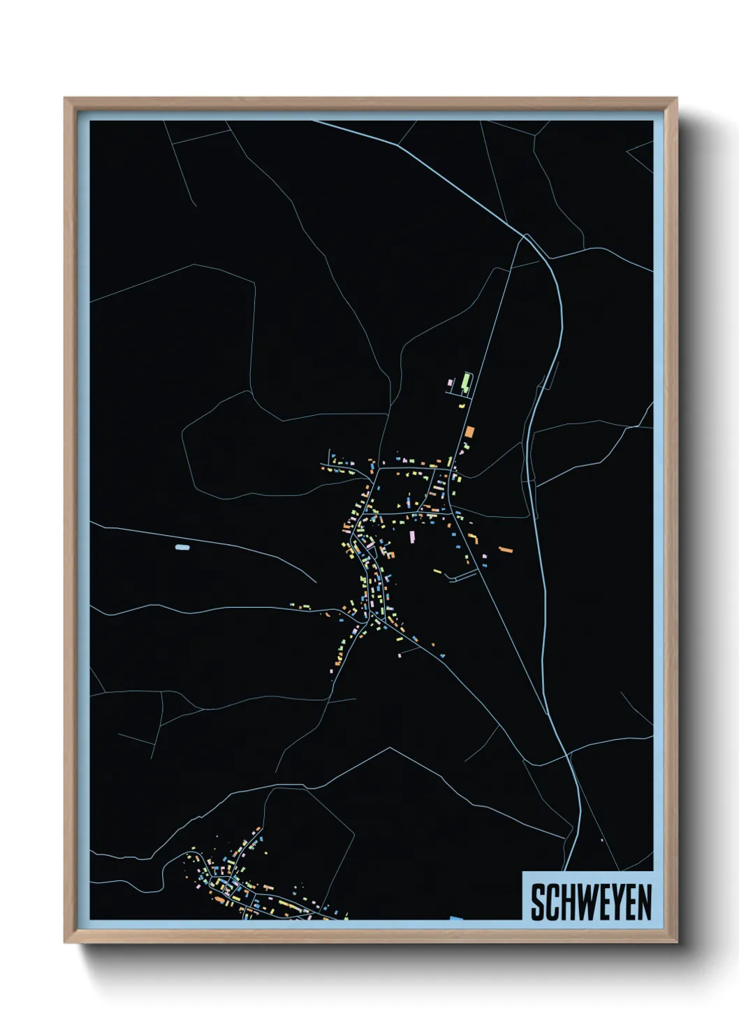 Une affiche de carte sur Schweyen