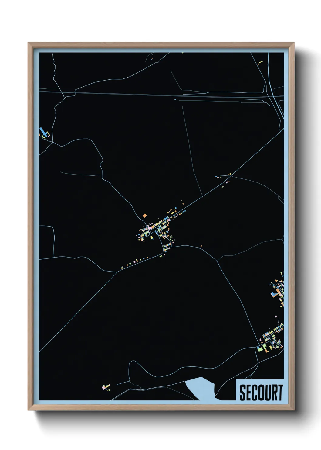 Une affiche de carte sur Secourt