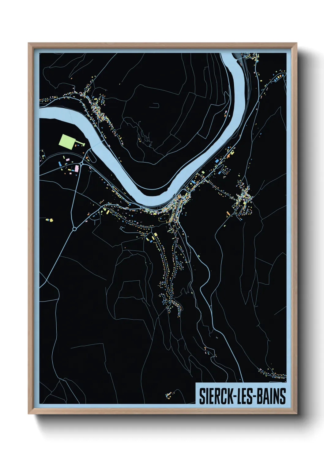 Une affiche de carte sur Sierck-les-Bains