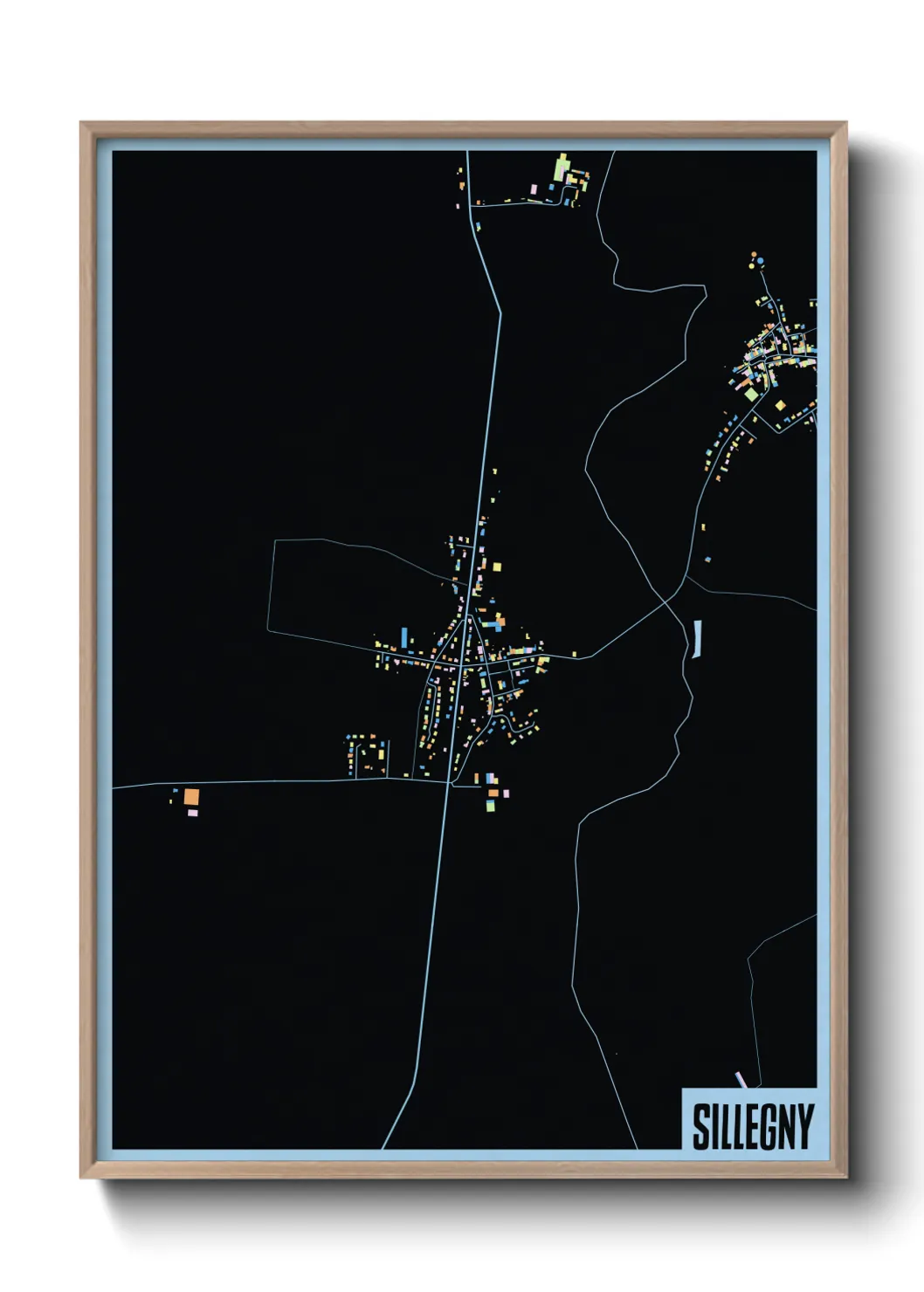 Une affiche de carte sur Sillegny