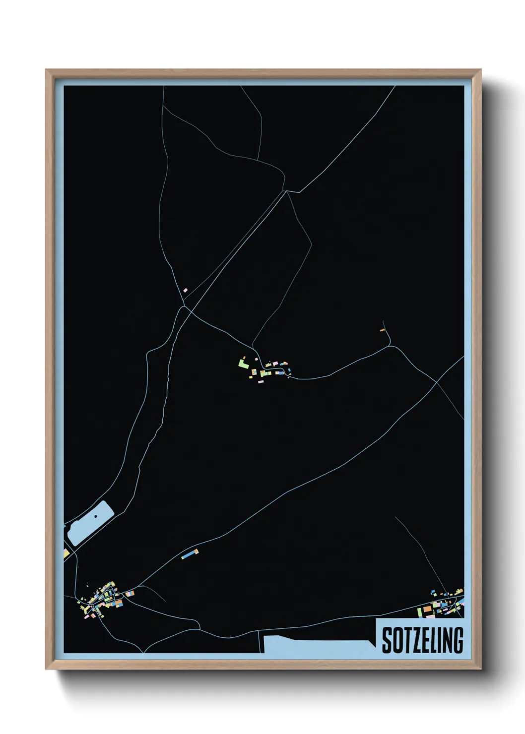 Une affiche de carte sur Sotzeling