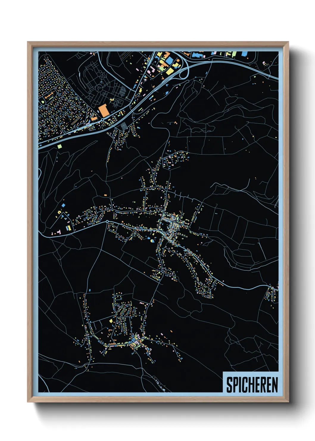 Une affiche de carte sur Spicheren