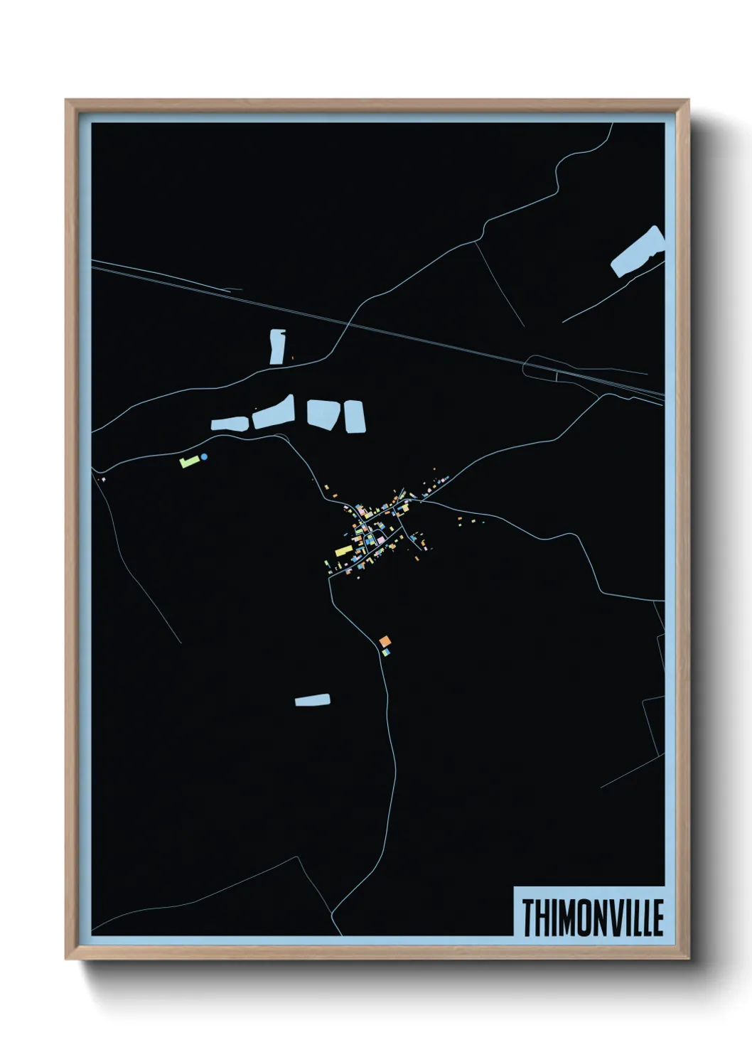 Une affiche de carte sur Thimonville