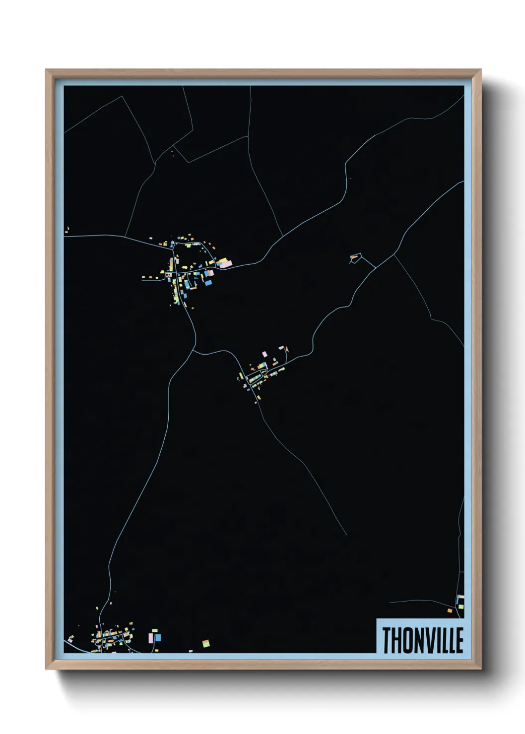 Une affiche de carte sur Thonville