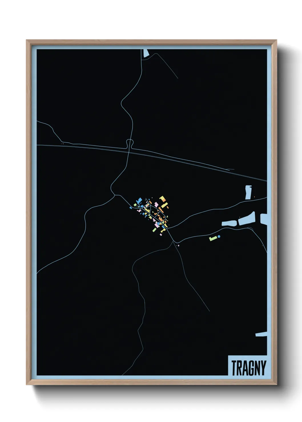 Une affiche de carte sur Tragny