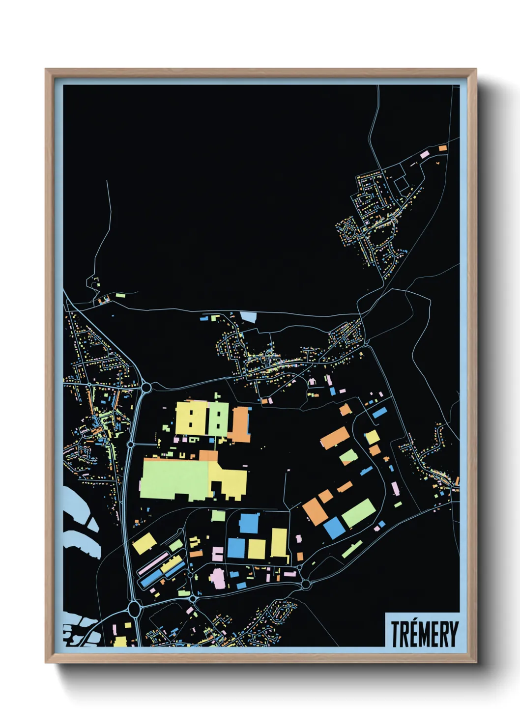 Une affiche de carte sur Trémery
