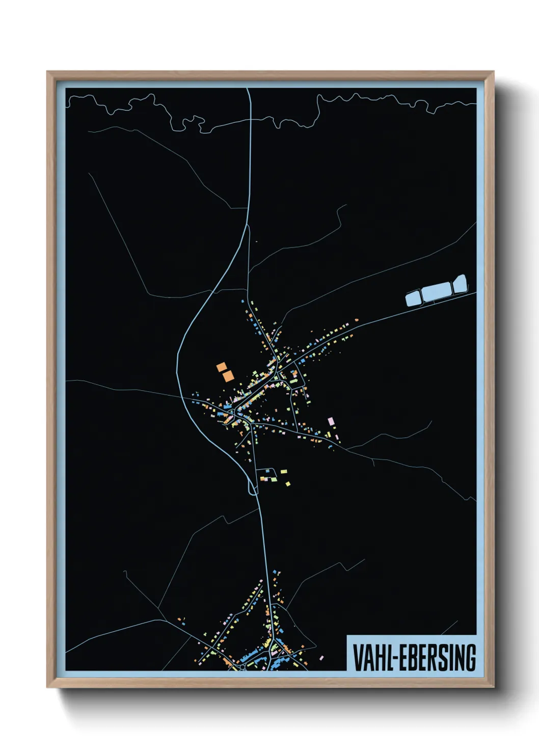 Une affiche de carte sur Vahl-Ebersing