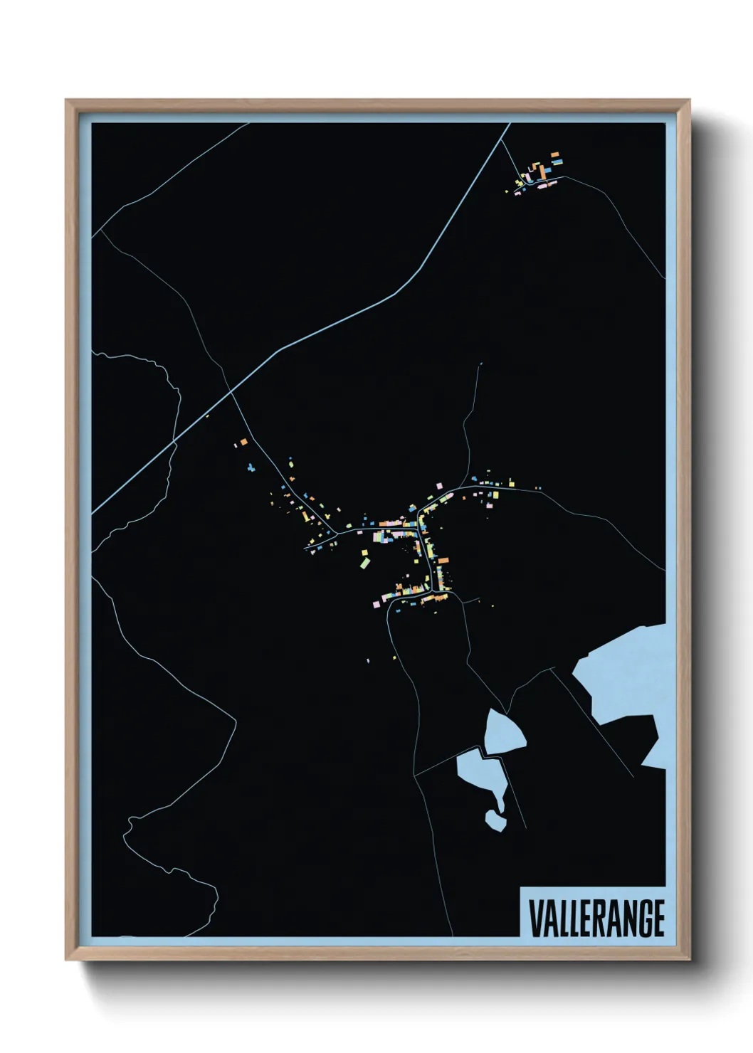 Une affiche de carte sur Vallerange