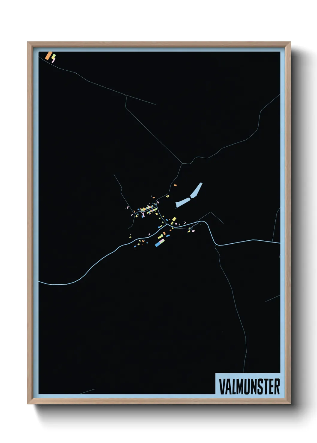 Une affiche de carte sur Valmunster