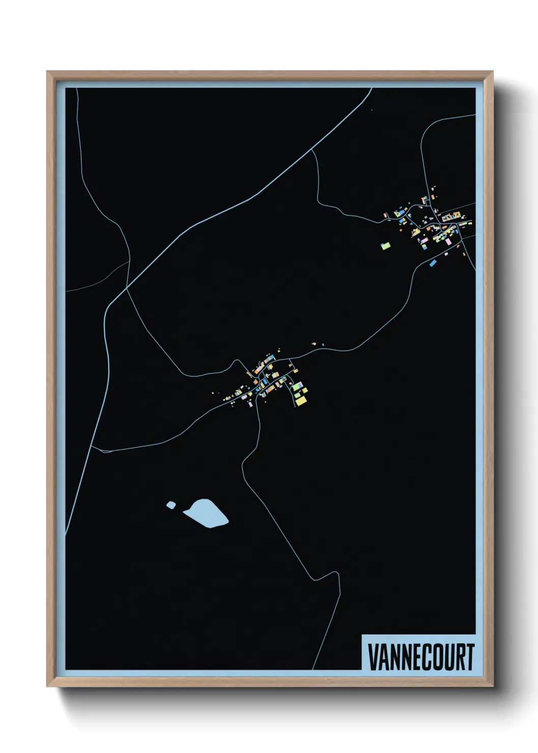 Une affiche de carte sur Vannecourt