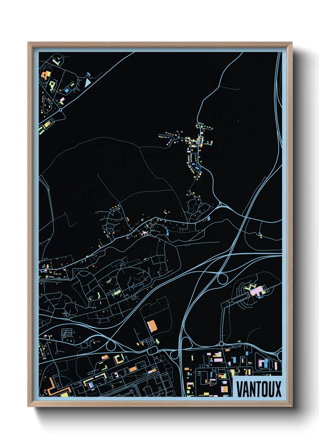 Une affiche de carte sur Vantoux