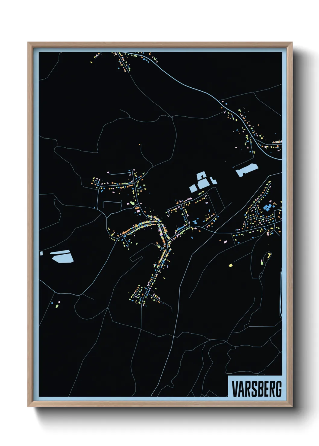 Une affiche de carte sur Varsberg