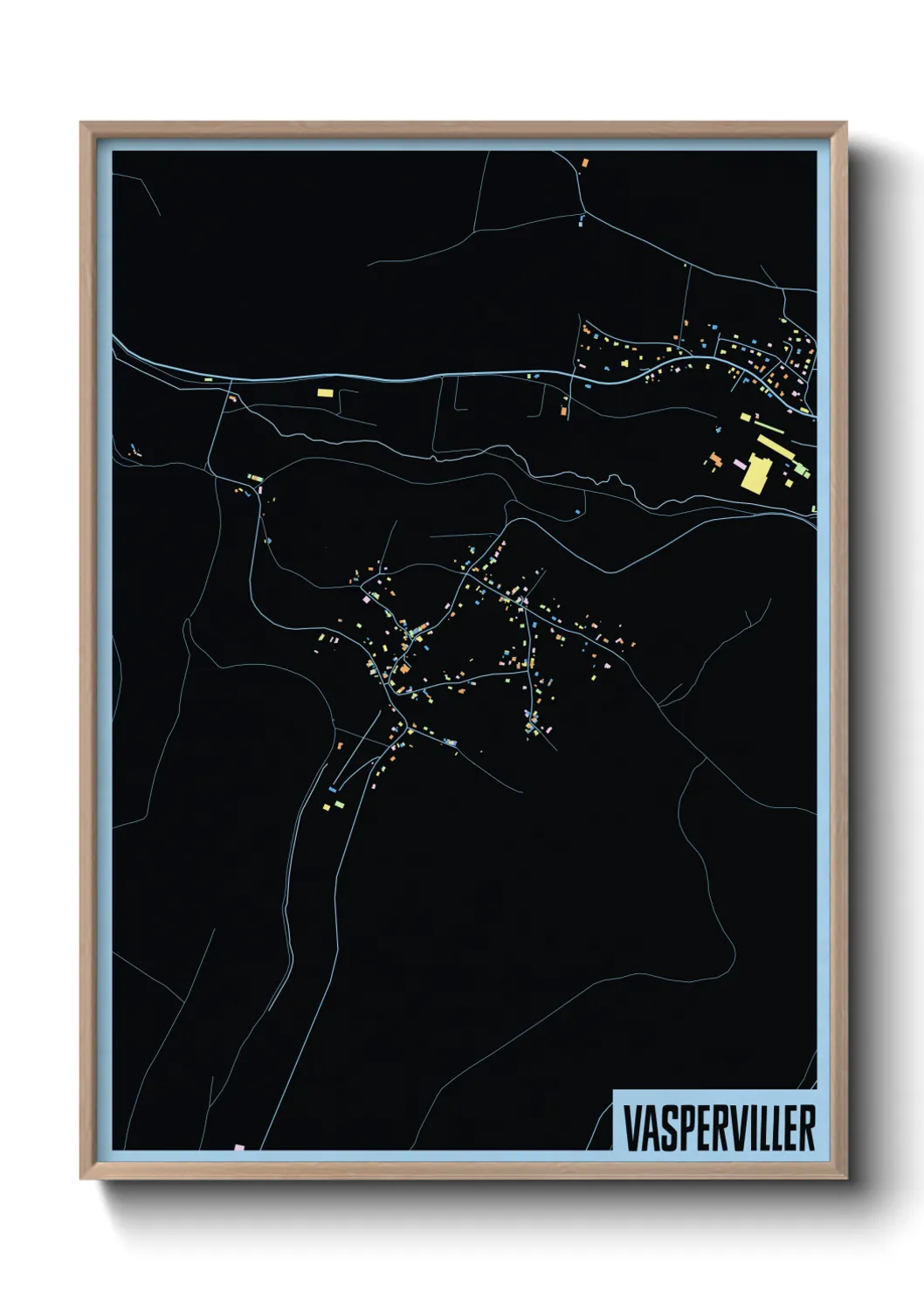 Une affiche de carte sur Vasperviller